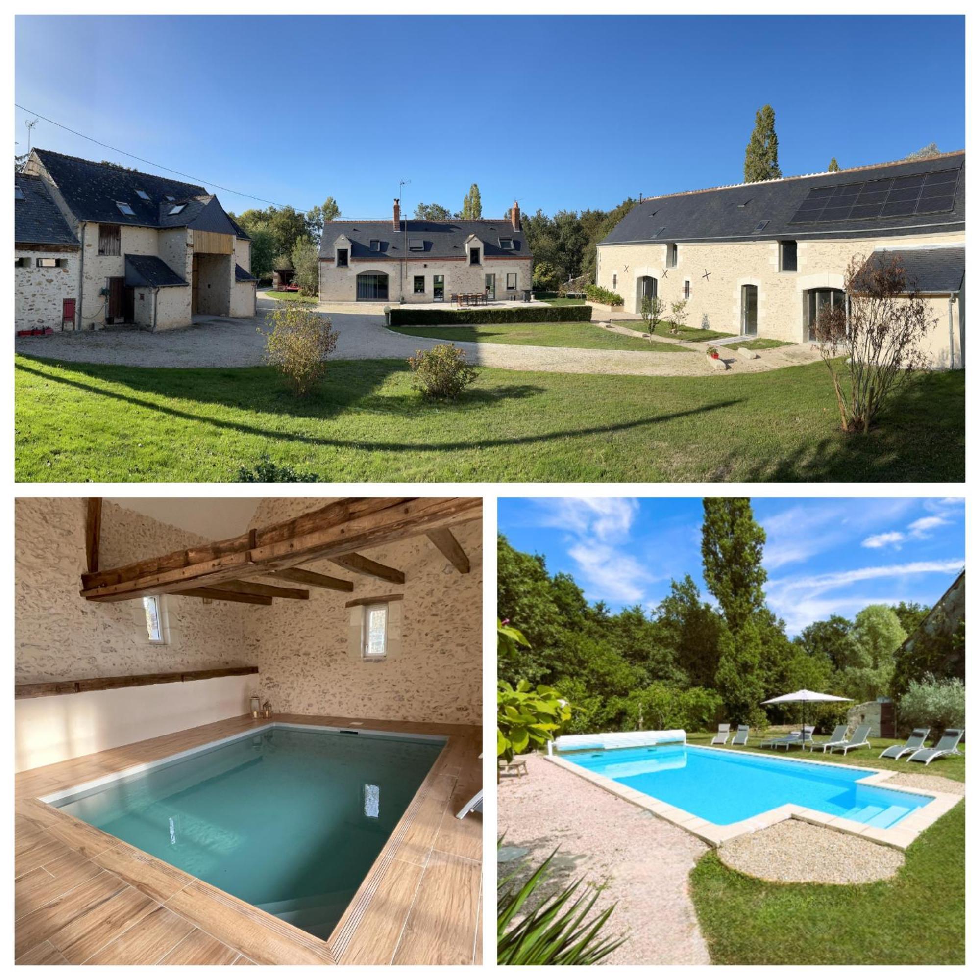 Les Gites De La Pellerie - 2 Piscines Interieur & Exterieur - Touraine - 3 Gites - Familial, Calme, Campagne Saint-Branchs Buitenkant foto